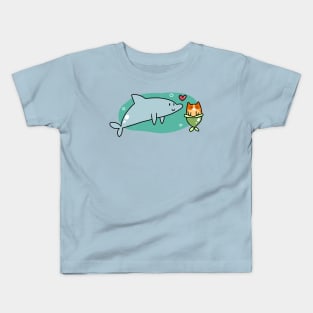 Dolphin and MerCat Love Kids T-Shirt